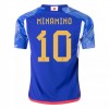 Camiseta de fútbol Japón MINAMINO 10 1ª equipación Copa Mundo 2022 Camiseta de fútbol Japón MINAMINO 10 1ª equipación Copa Mundo 2022
